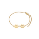 Goldenes Edelstahl-Armband mit Hundepfote (3 Stk.)