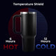 Marineblau bis Irisierend Edelstahl-Tumbler mit abnehmbarem Griff (40 oz)