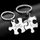 Edelstahl Puzzle Schlüsselanhänger (10 Stück)