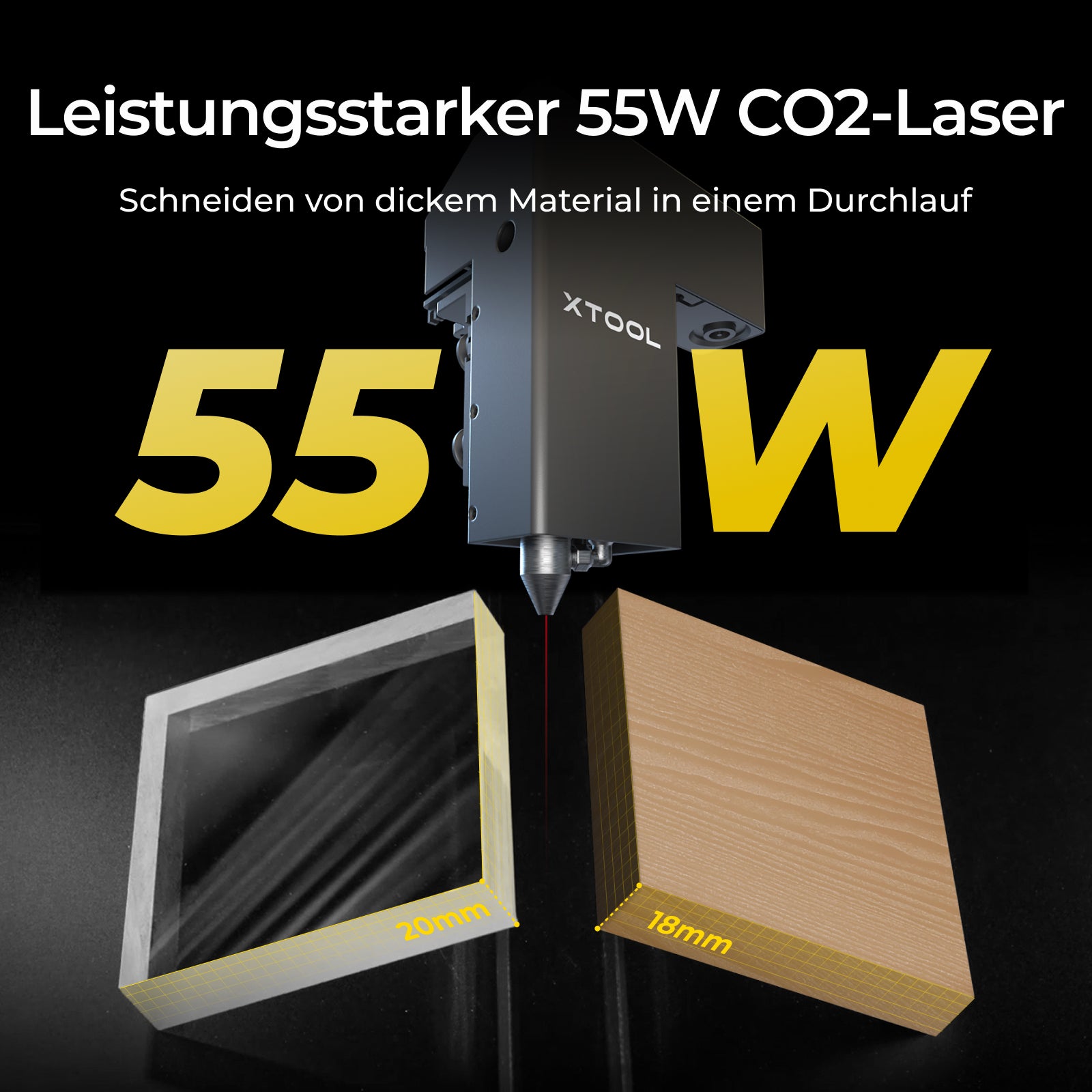 xTool P2S 55W Desktop CO2 Laser Cutter