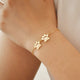Goldenes Edelstahl-Armband mit Hundepfote (3 Stk.)