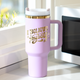 Lila bis Gold Edelstahlbecher mit abnehmbarem Griff (40 oz)