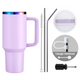 Lila bis Iridescent Edelstahlbecher mit abnehmbarem Griff (40 oz)