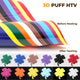 Mix Colors Puff Vinyl Wärmeübertragung 3D (14 Stk.)