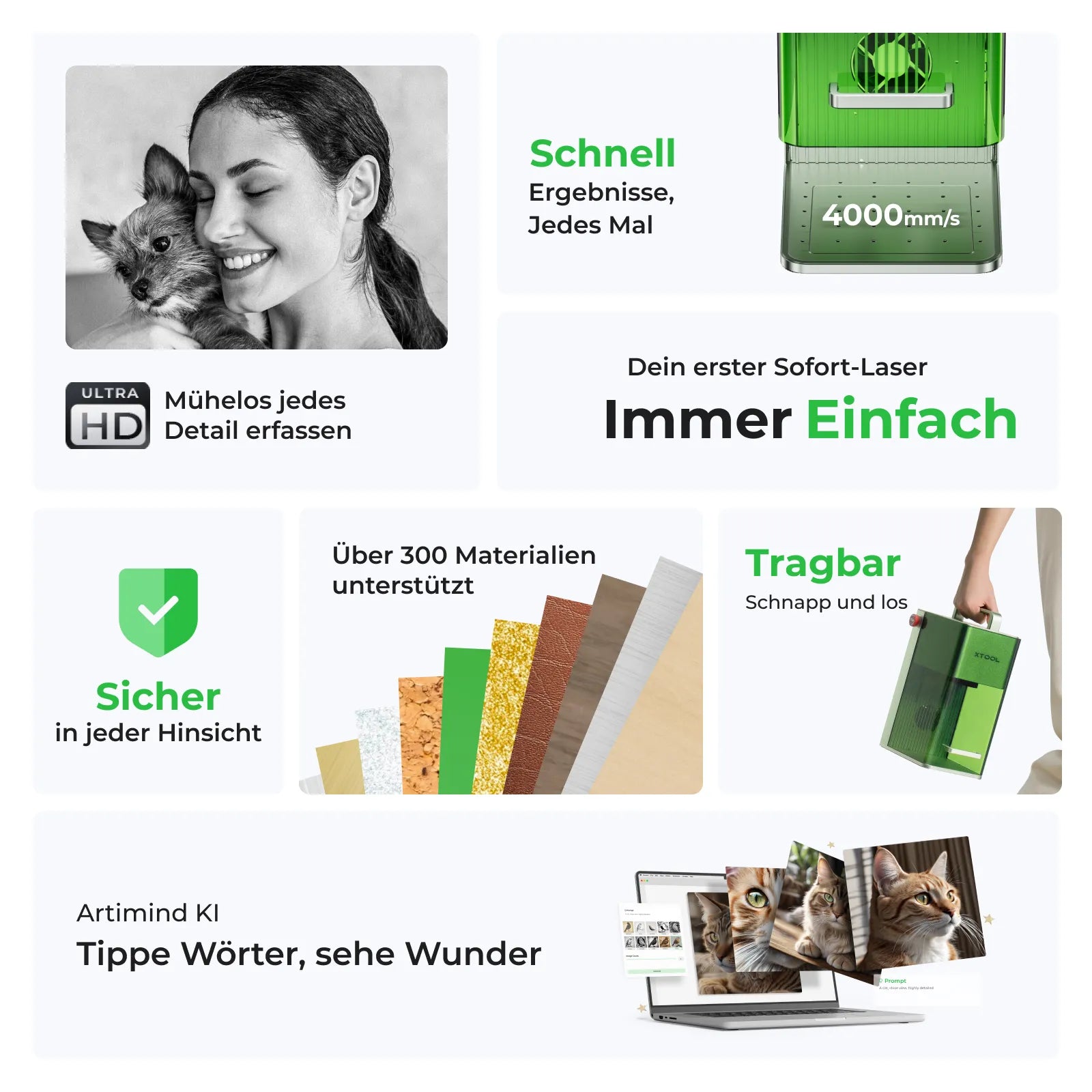 xTool F1: Tragbare Laser Graviermaschine für Schnelle und Präzise Gravuren