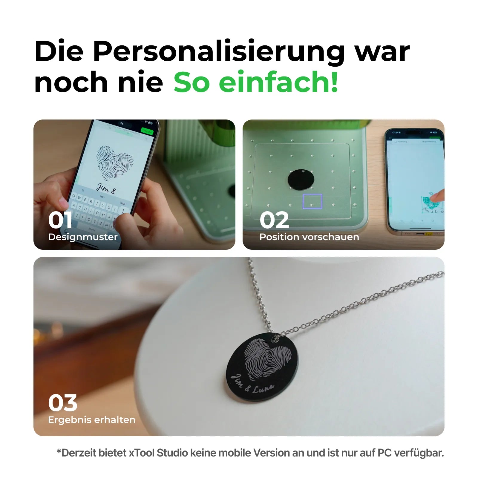 xTool F1: Tragbare Laser Graviermaschine für Schnelle und Präzise Gravuren