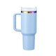 Edelstahl-Thermobecher mit Henkel, Pastellblau zu Irisierend, Leuchtend im Dunkeln (1,18 L)