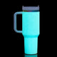 Edelstahl-Thermobecher mit Henkel, Pastellblau zu Irisierend, Leuchtend im Dunkeln (1,18 L)