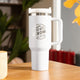Weiß-zu-Silber Edelstahlbecher mit abnehmbarem Griff (1,2 L)