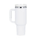Weiß-zu-Silber Edelstahlbecher mit abnehmbarem Griff (1,2 L)