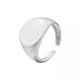 925-Silber-Oval-Siegelringe (3 Stk.)
