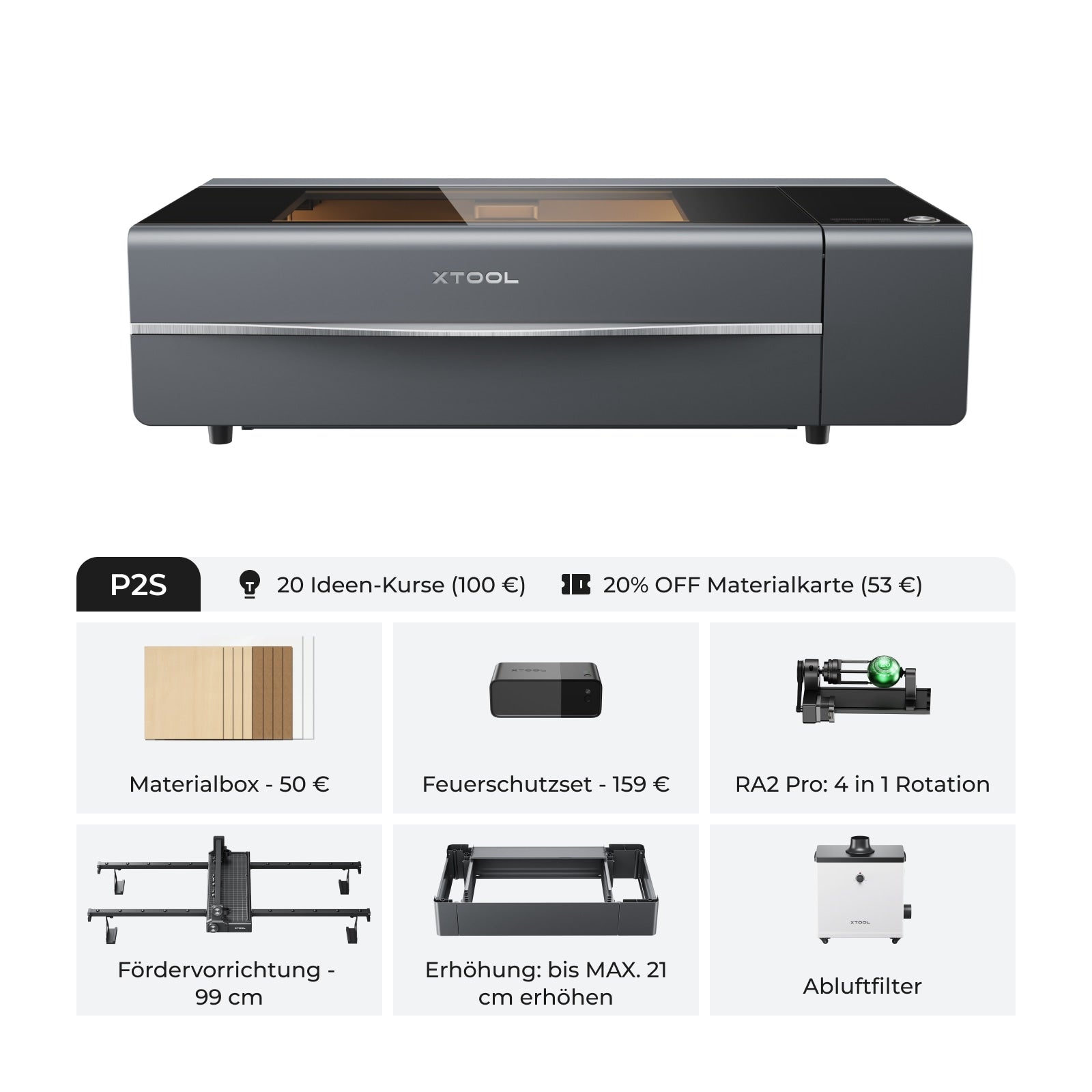 xTool P2 55W Desktop CO2 Laser Cutter