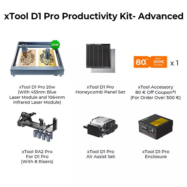 xTool D1 Pro Home Graviermaschine Business Bundle