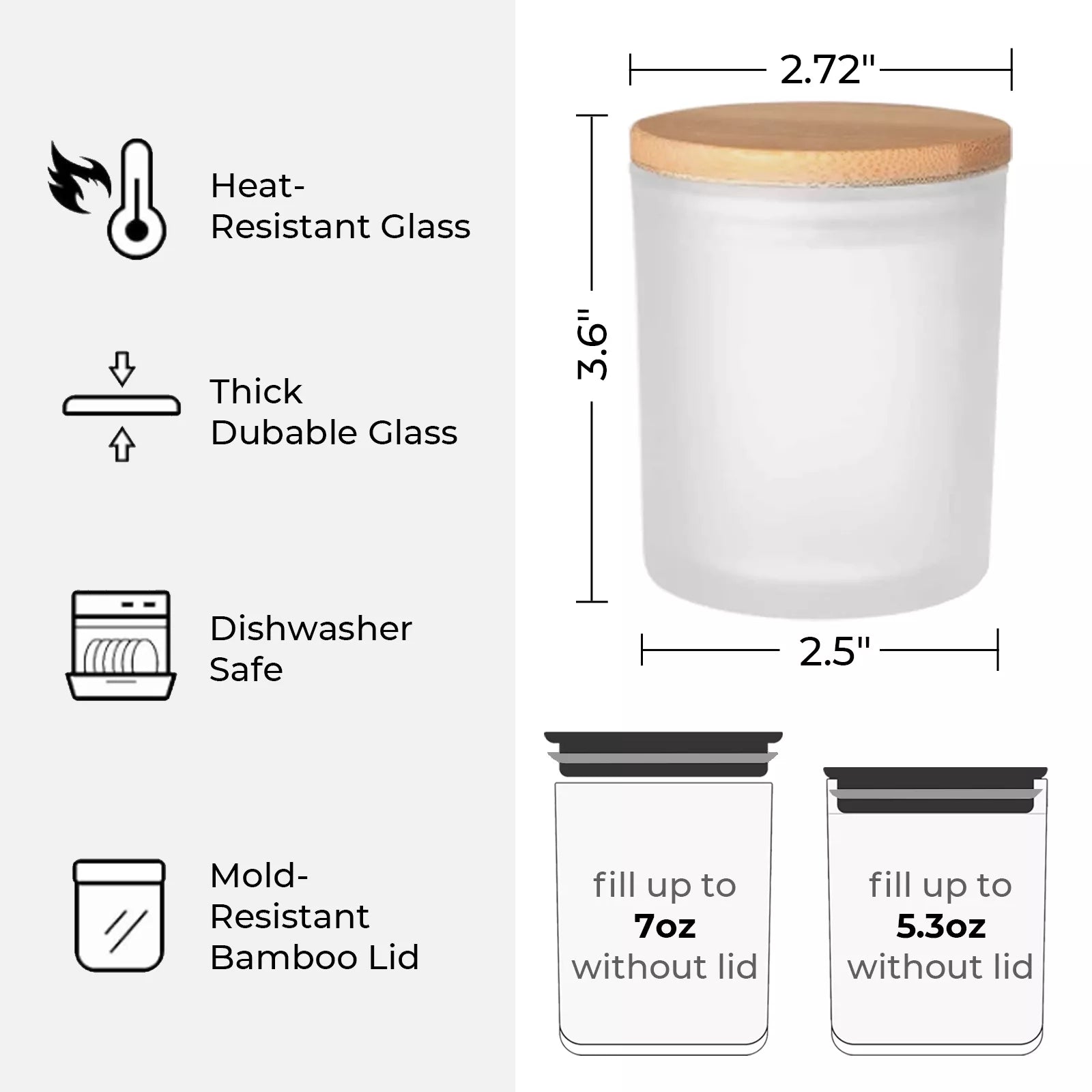 15-Pack 7oz Frosted Candle Gläser mit Herstellung Kits