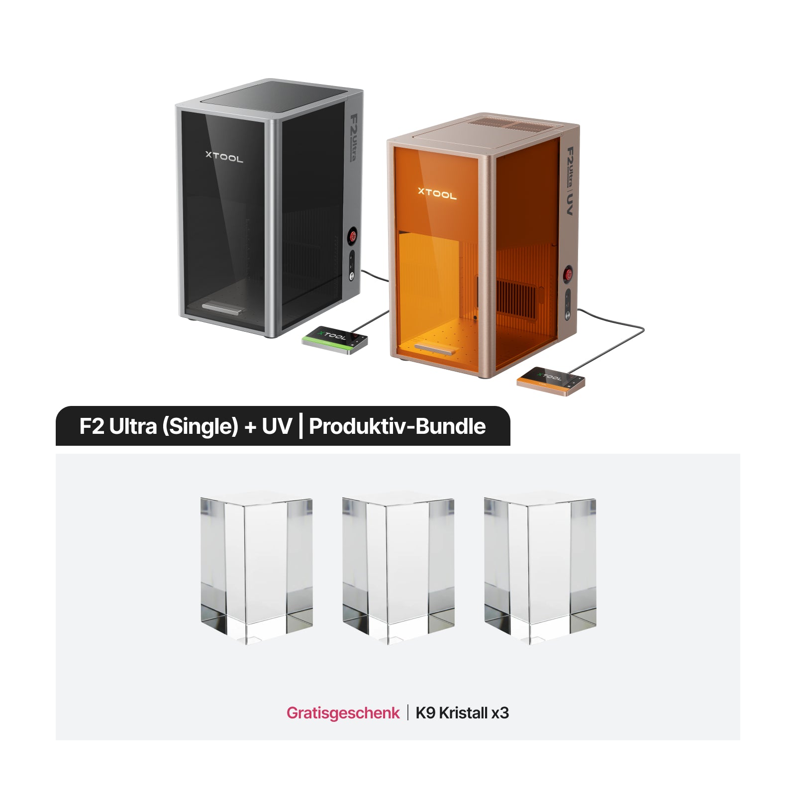 xTool F2 Ultra MOPA + F2 Ultra UV Ultimatives Produktives Business Duo