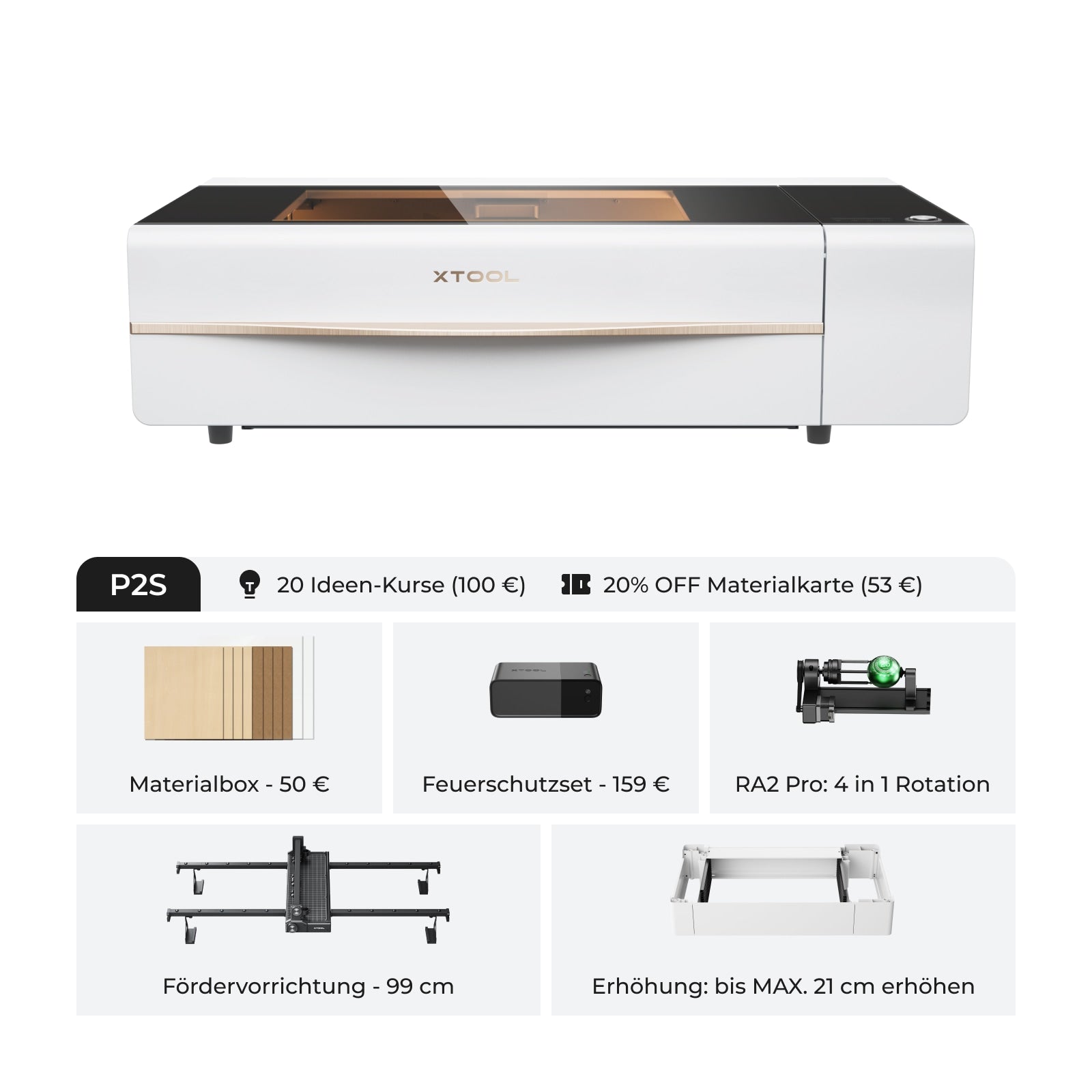 xTool P2S & P2 55W Desktop CO2 Laser Cutter