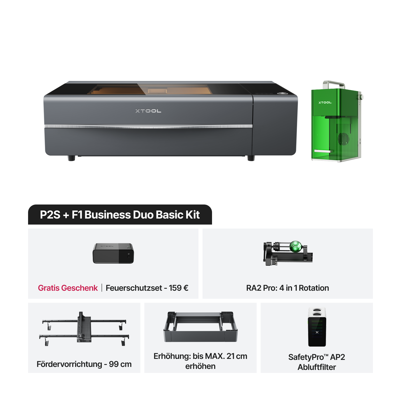 xTool P2S + F1 Ultra/F1 Ultimatives Produktives Business Duo