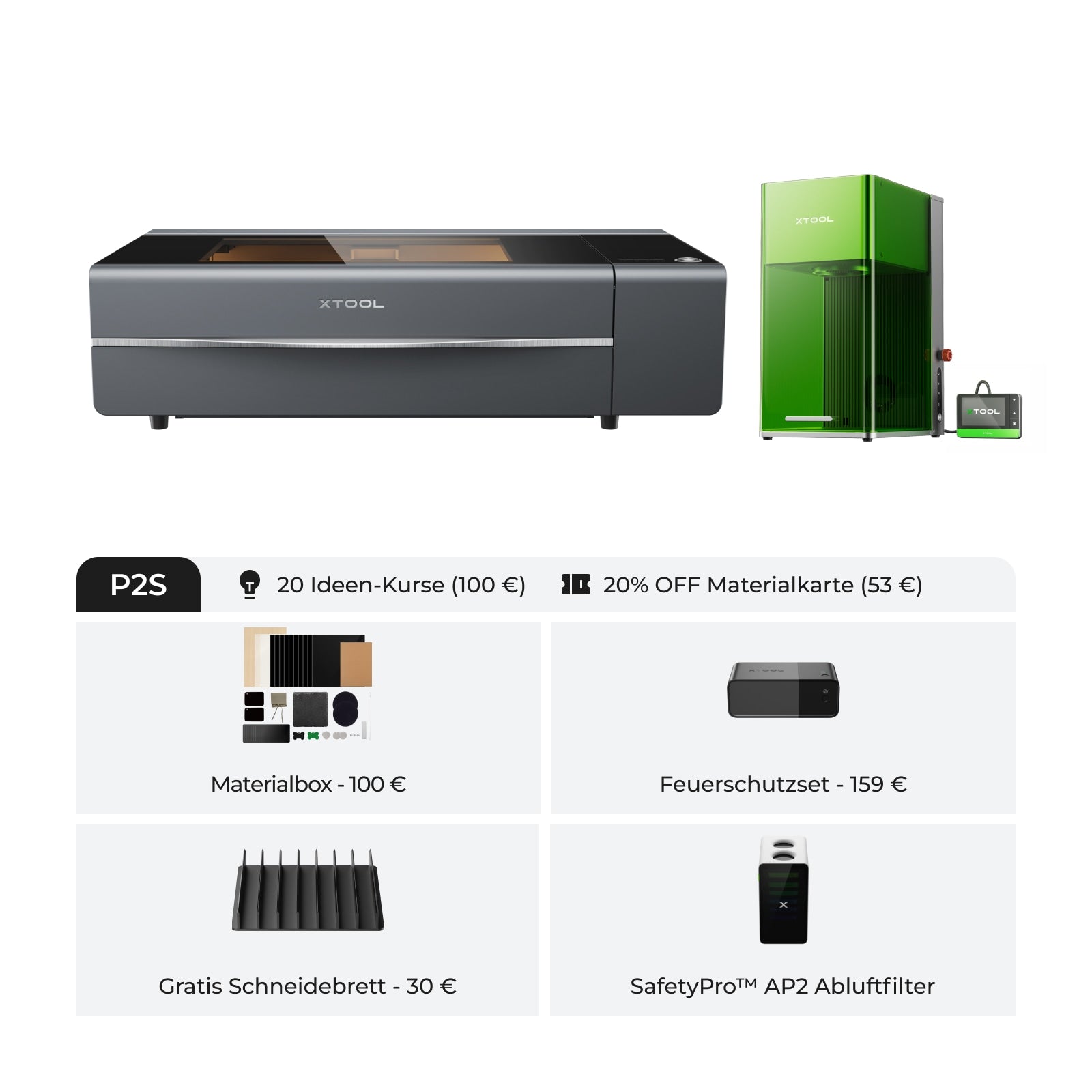 xTool P2S 55W Desktop CO2 Laser Cutter