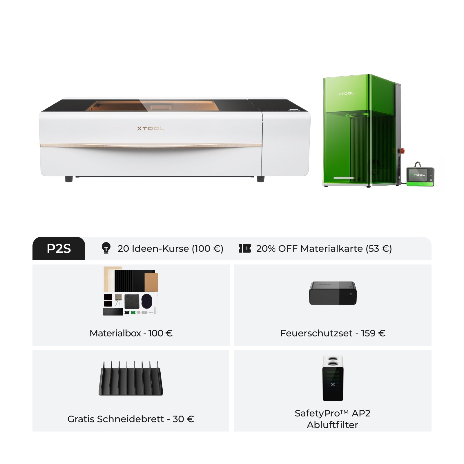 xTool P2S 55W Desktop CO2 Laser Cutter