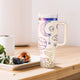 40oz Edelstahl-Tumbler mit Henkel, leuchtet im Dunkeln