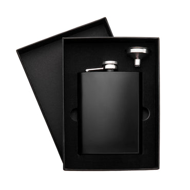 Schwarzer Edelstahl-Flachmann (8oz)