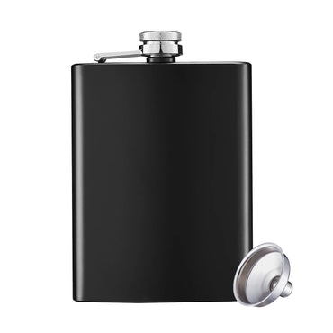 Schwarzer Edelstahl-Flachmann (8oz)