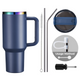 Marineblau bis Irisierend Edelstahl-Tumbler mit abnehmbarem Griff (40 oz)