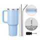 Pastellblau zu Silber Leuchtender Edelstahlbecher mit abnehmbarem Griff (1,18 l)