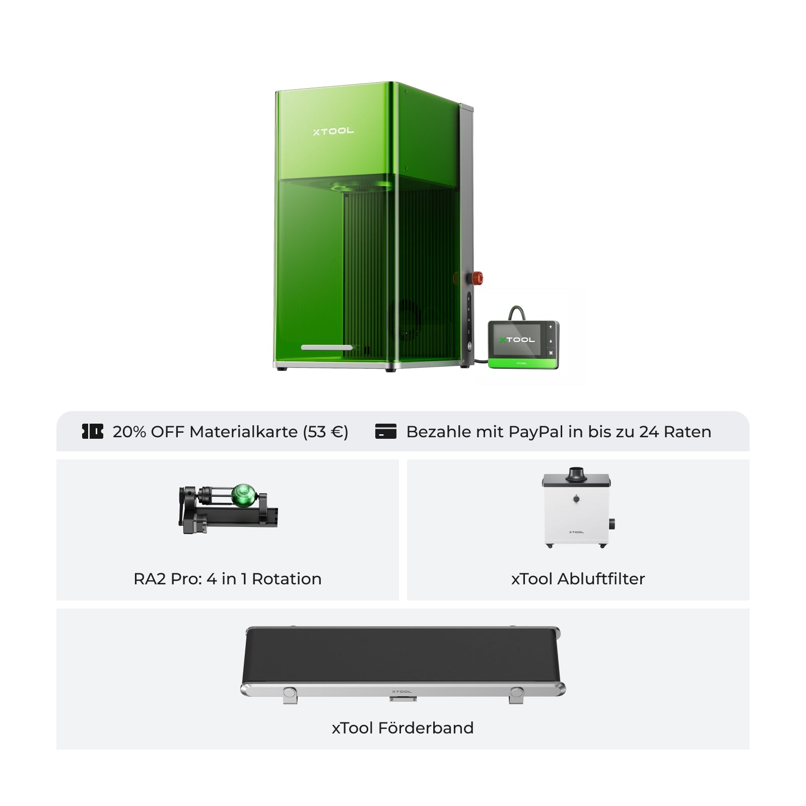 F1 Ultra - 20W Faser & Diodenlasergravierer