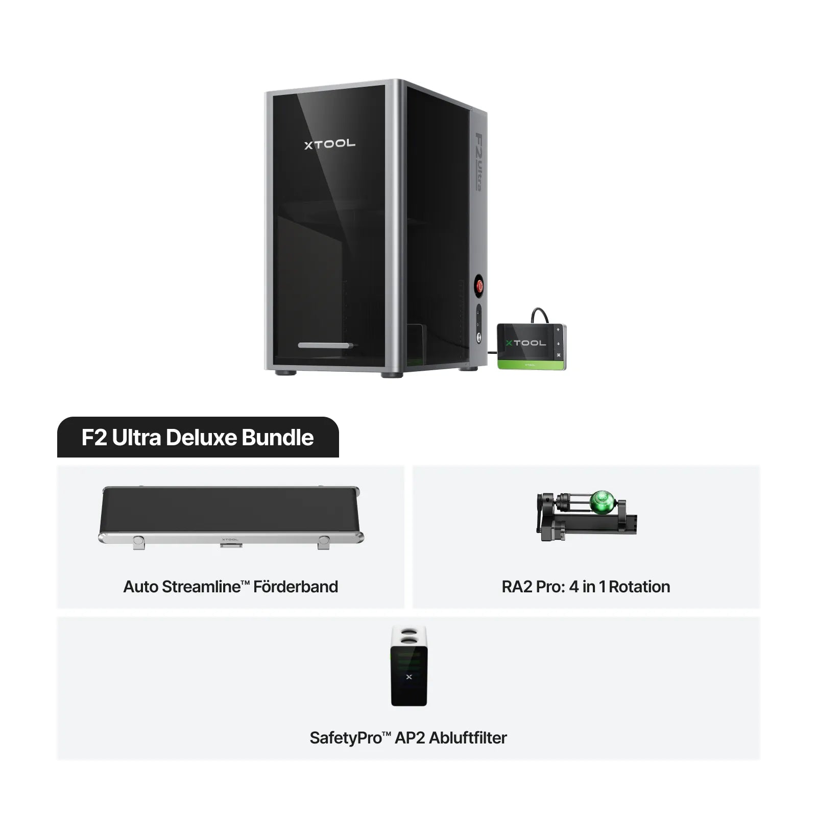 xTool F2 Ultra 60W MOPA & 40W Dioden-Dual-Lasergravierer