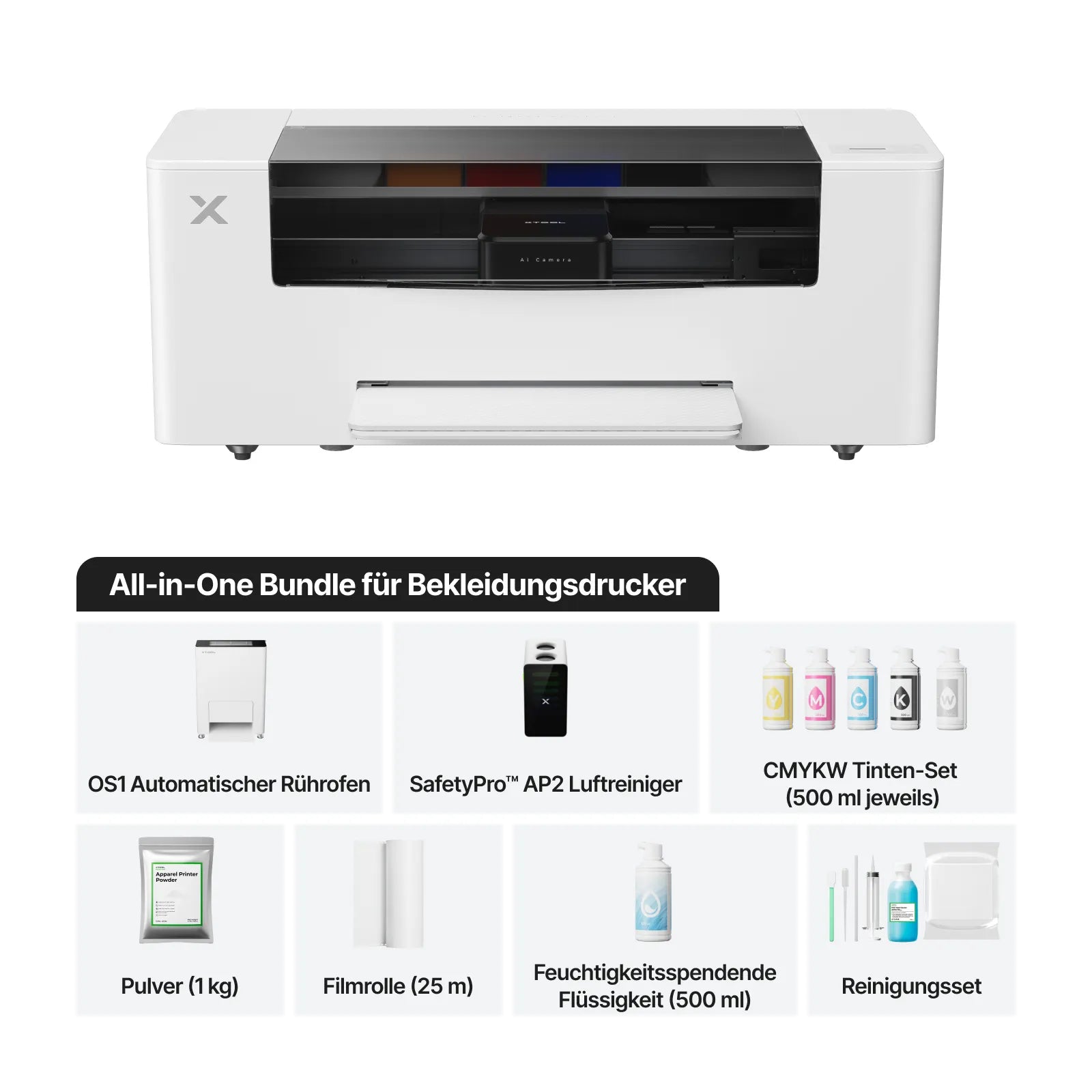 xTool Apparel Printer: One-Click-DTF-Drucker, mühelose Anpassung für dein Geschäft