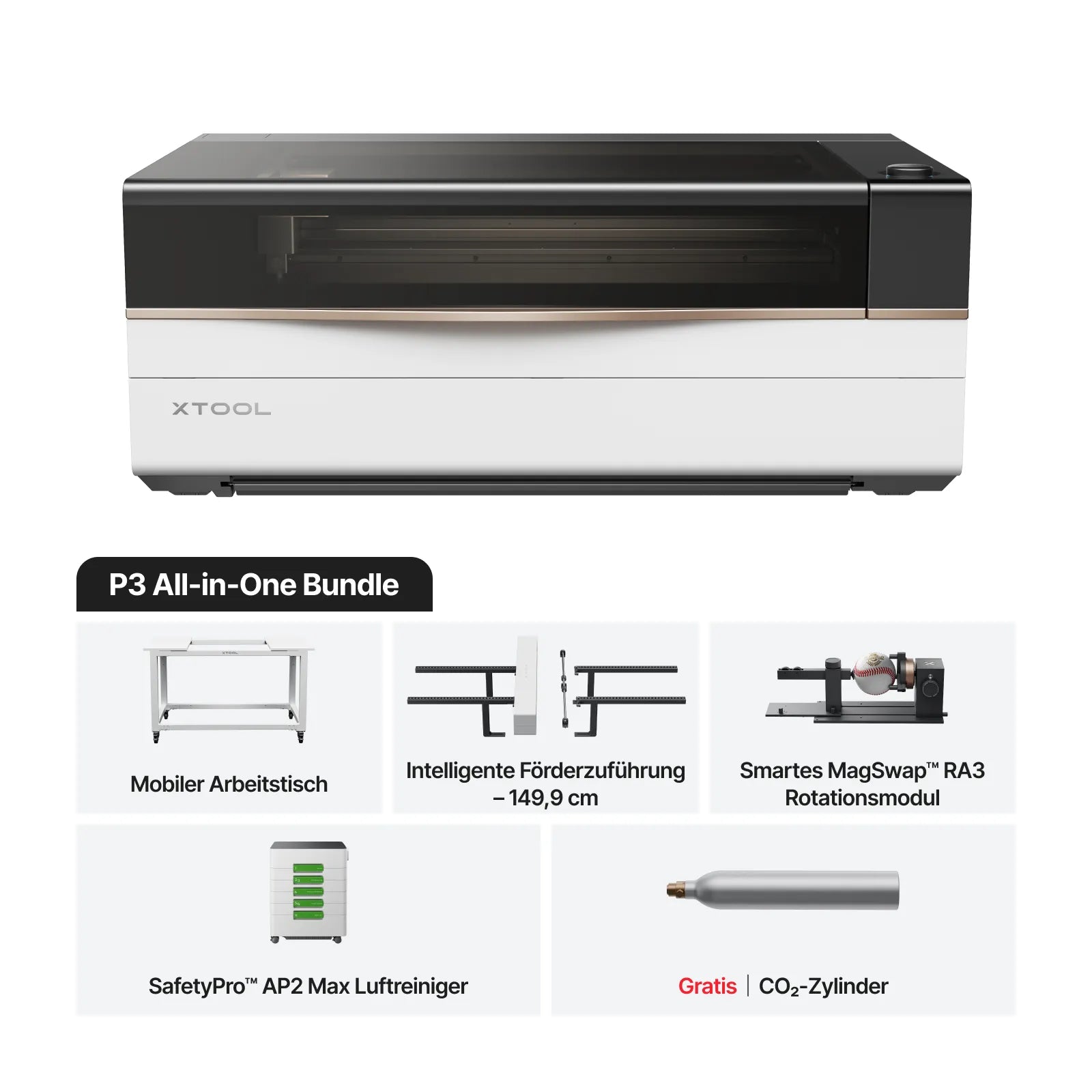 xTool P3 80W Flaggschiff-CO2-Laserschneider mit intelligenter Automatisierung