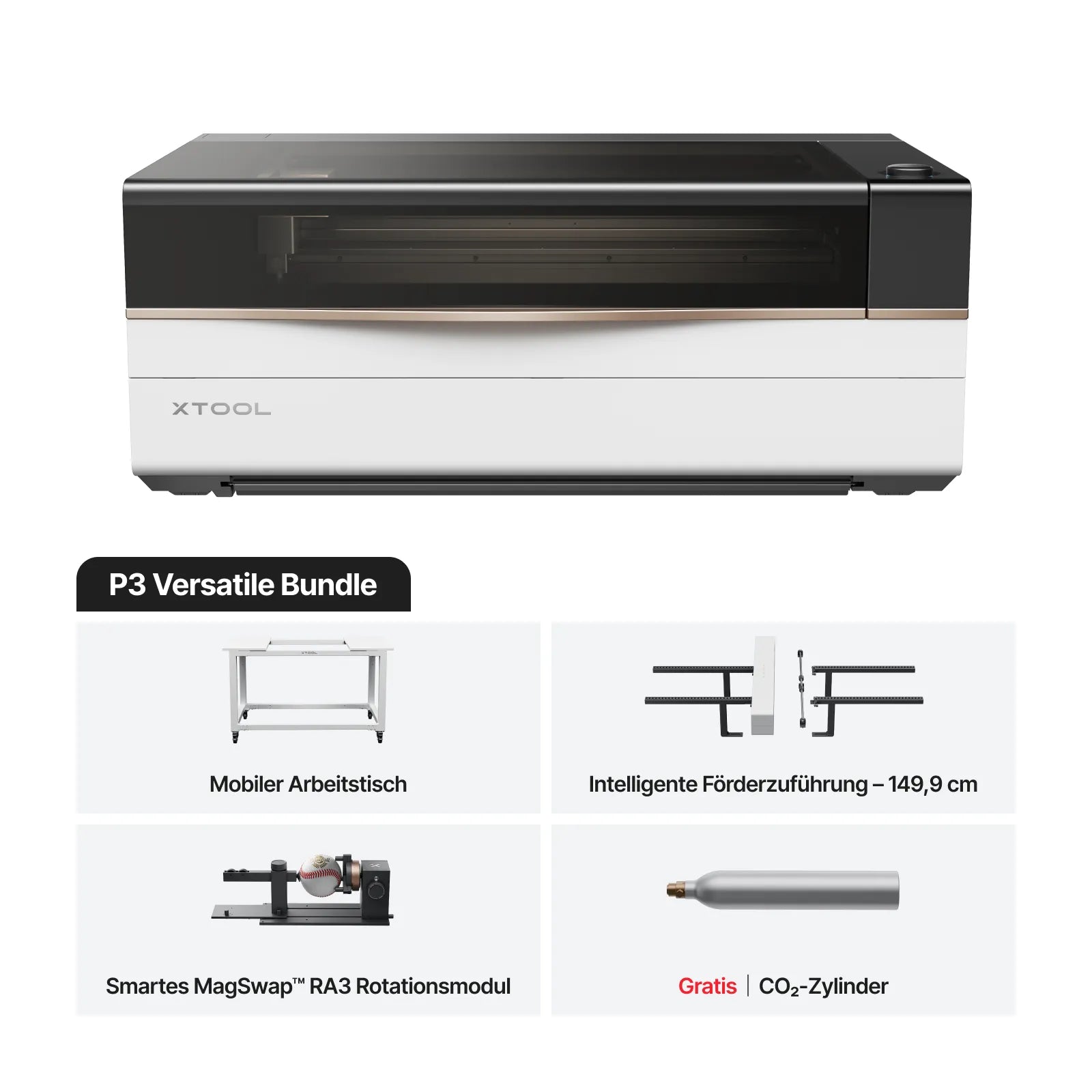 xTool P3 80W Flaggschiff-CO2-Laserschneider mit intelligenter Automatisierung