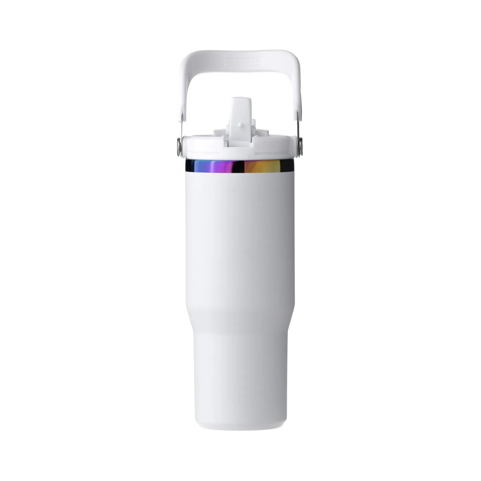 Stainless steel tumbler with handle and straw 30oz 07