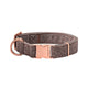 Braunes Tweed-Nylon-Hundehalsband