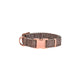 Braunes Tweed-Nylon-Hundehalsband