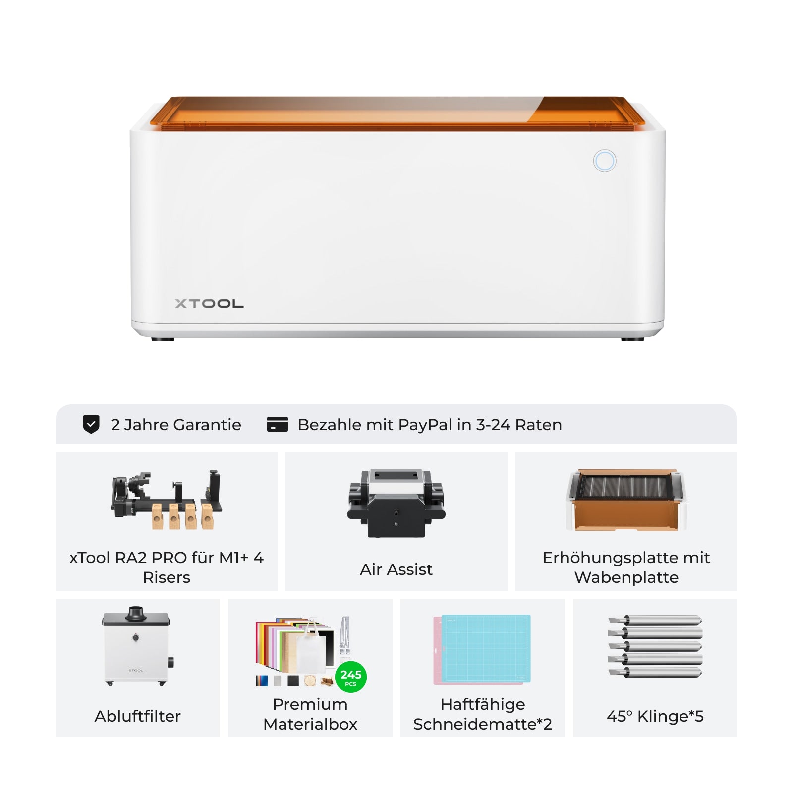 xTool M1 Desktop Hybridlaser mit integriertem Schneideplotter