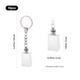 dimensions of laser engraved crystal rectangle keychain with lights