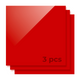 3 mm Red Opaque Glossy Acrylic Sheet (3 Stk.)